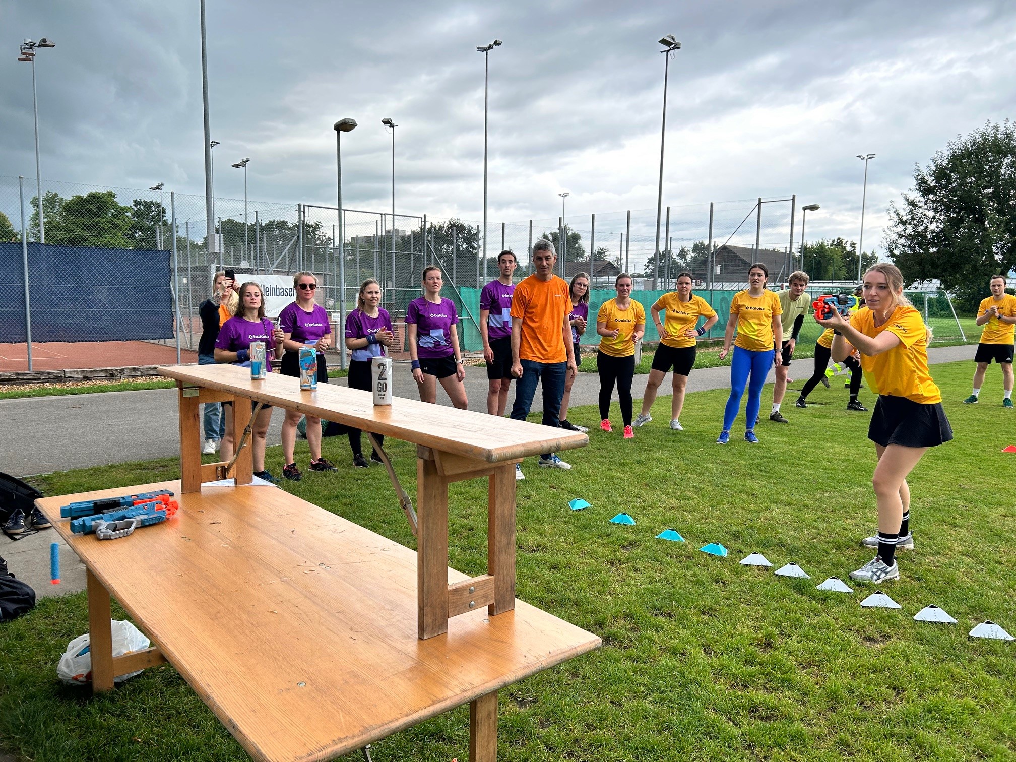 Das Team von Belgien beim Biathlon