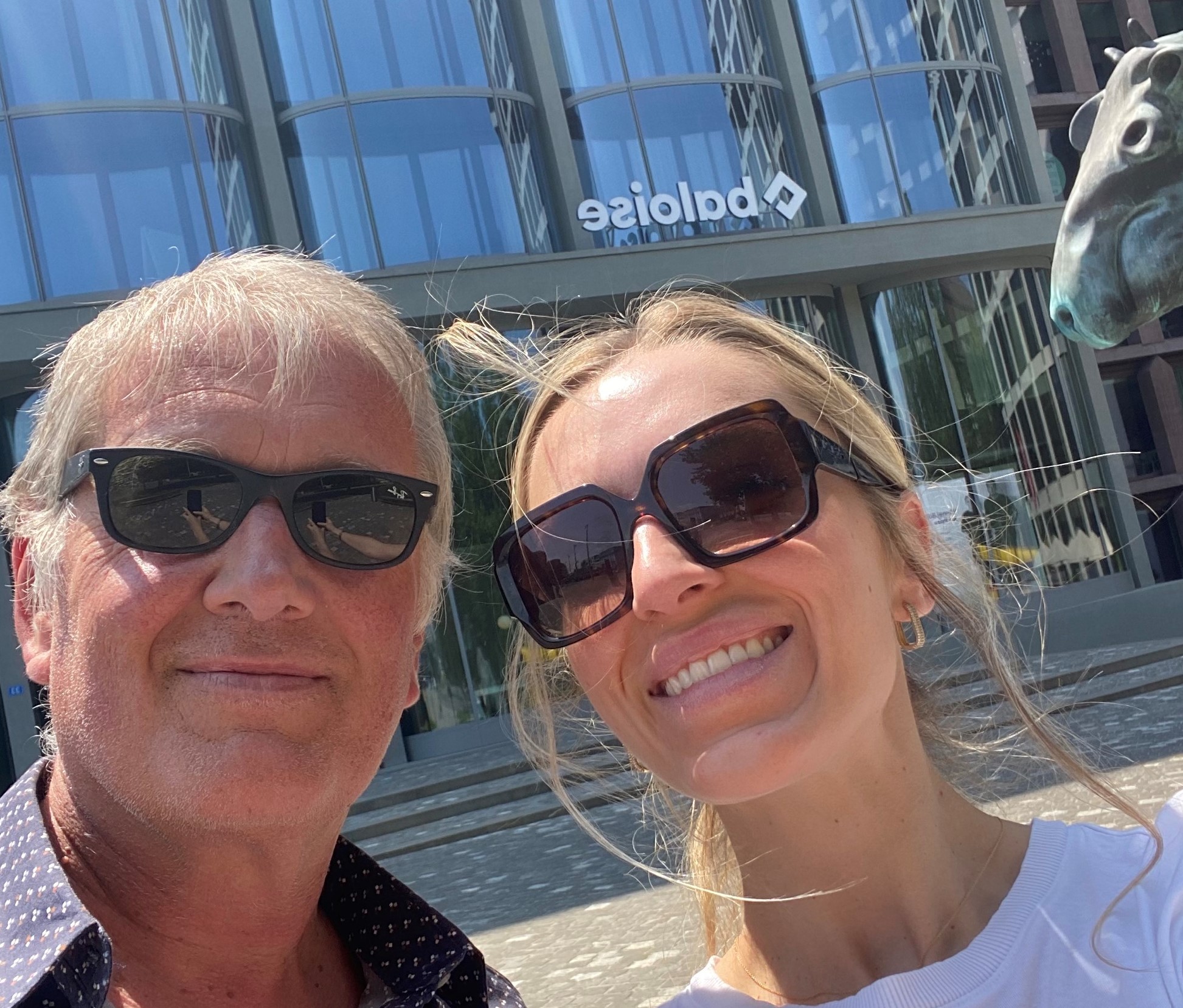 Trainee Annelies beim Sightseeing mit ihrem Vater